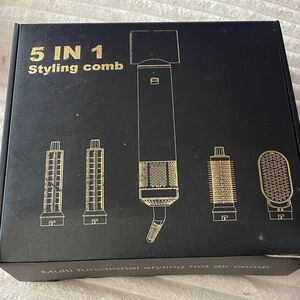 Brand New- 5 in 1 Styling Comb - Black and Gold